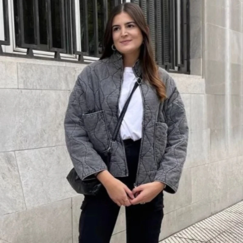 

Cotton Coat Women Solid Casual Long Sleeve Thick Warm Padded Jacket 2026 Autumn Winter Female Streetwear Button Padded Overcoats