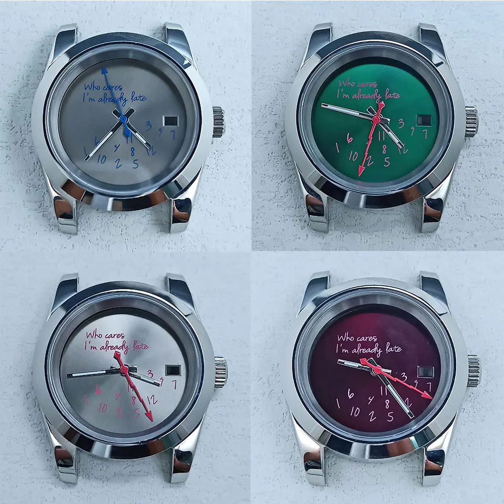 39mm NH35 watch case for NH35 movement mounting, stainless steel, waterproof, digital dial