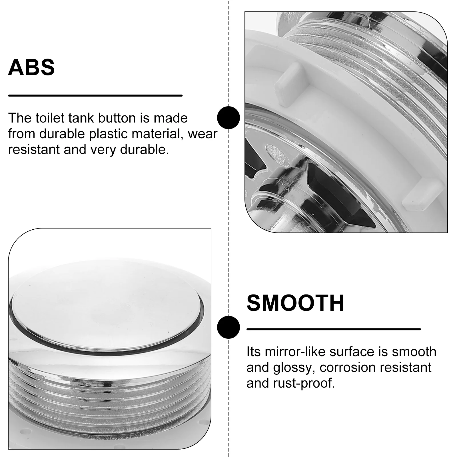 Water Tank Single Button Toilet Supplies Closestool Push Bidet Seat Abs Universal Flush Buttons Vacuum Parts