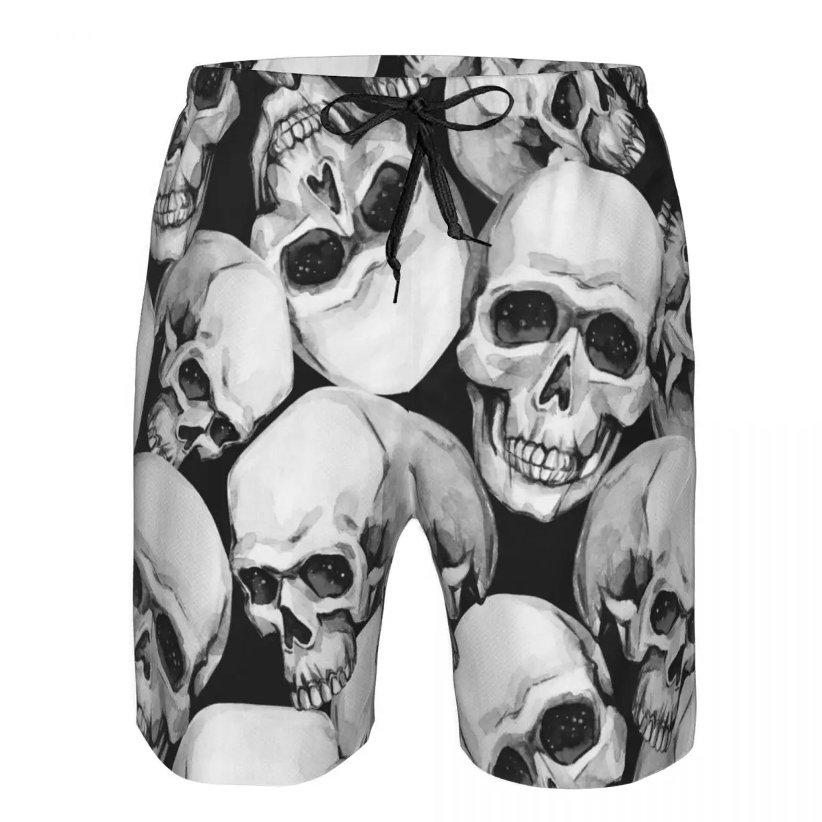 Mens Swimwear Swim Short Trunk Watercolor Skulls Beach Board Shorts Swimming Surffing shorts