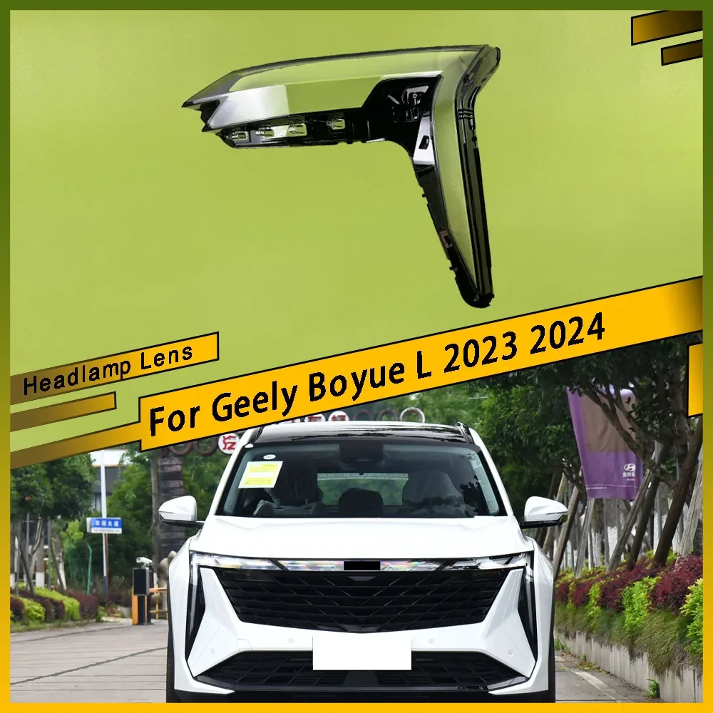 

For Geely Boyue L 2023 2024 Front Headlamp Lens Cover Headlights Glass shade Lampshade Replace Original Transparent Lamp Shell