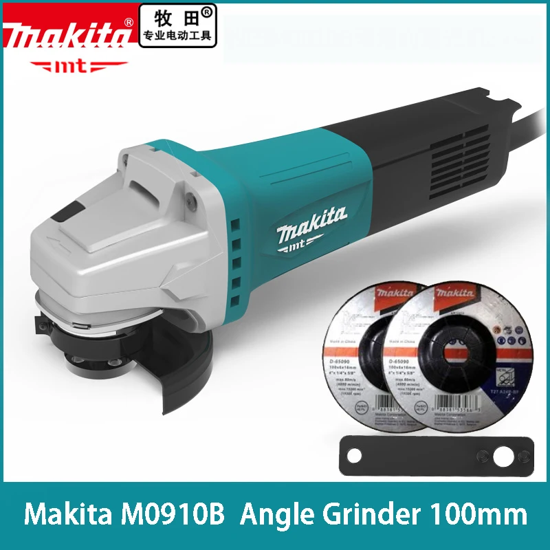 Makita M0910B  220V Angle Grinder 100mm 540W 12000rpm Multifunctional Grinding Cutting Machine Economic Type 2m Wire Power Tools