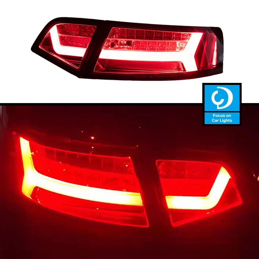 Części do stylizacji tylnych świateł do Audi A6 C6 Światło tylne 2008-2012 LED Tylna lampa LED DRL Montaż Modernizacja Auto Akcesoria