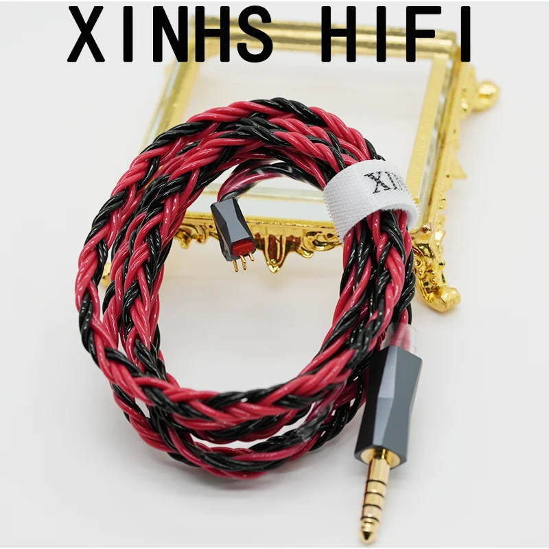 XINHS G04 Gold Cobra 6-Strand Coaxial Copper Gold Alloy Silver Plated Earphone Upgrade Cable