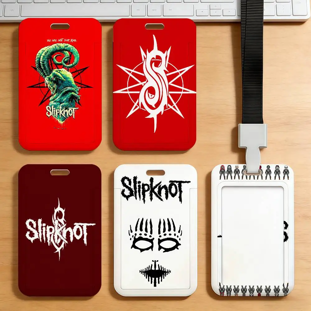 Rock Band S-Slipknot-S-Music Card Holder Student Campus Meal Cards Public Transport Subway Cardcase