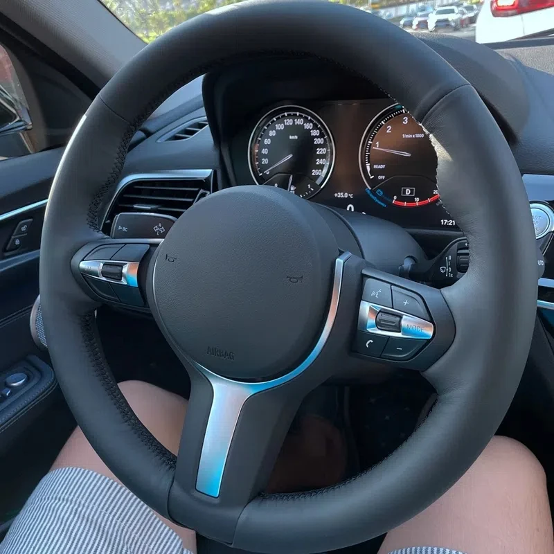 Custom Car Steering Wheel Cover Fit For BMW F87 M2 F80 M3 F82 M4 M5 F12 F13 M6 F85 X5 M F86 X6 M F33 F30 M Sport Car Accessories