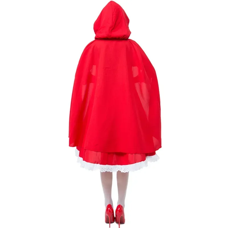 Costume de princesse à capuche pour adultes, robe de femme de chambre sexy, robe de cosplay classique, petite robe rouge d'équitation, Halloween, fête de carnaval, boîte de nuit, nickel é