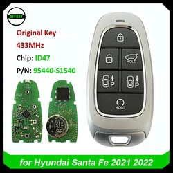 DIYKEY inteligentny klucz do Hyundai Santa Fe 2021 2022 ID47 Chip 433 MHz 6 przycisków pilot zdalnego sterowania bezkluczykowego 95440-S1540