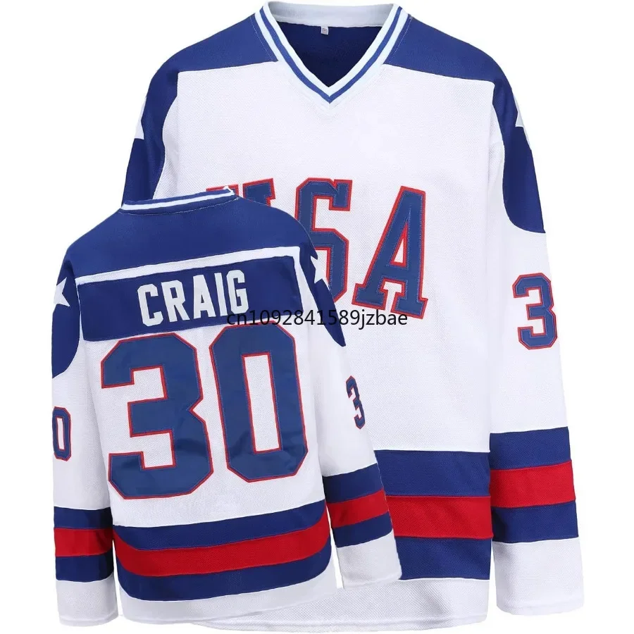 Jim Craig Jersey 1980 USA Ice Hockey 21 Mike Eruzione Jersey 17 Jack O'Callahan Jersey Movie Sport Sweater Us Mens Size S-XXXL