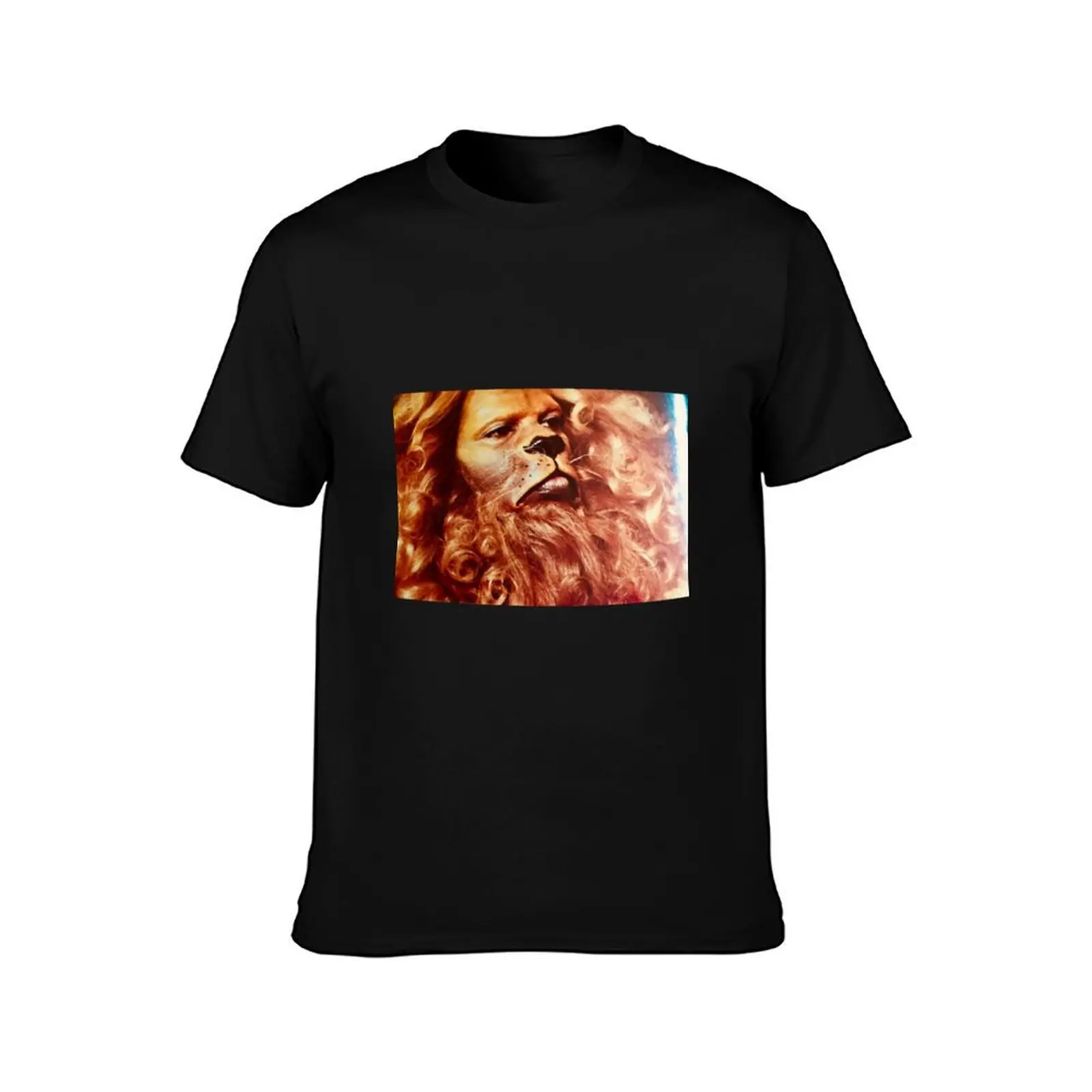 The Cowardly Lion on The Wiz T-Shirt Summer Casual Cotton Tee Oversized Streetwear Tops Vintage Graphic Print 100% Cotton