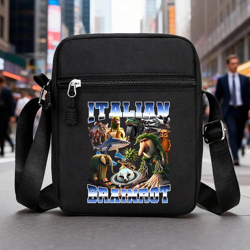 

Italian Brainrot Series Crossbody Bag Student Casual Messenger Shoulder Bag Tung Tung Sahur Fashion Teenagers Birthday Gift