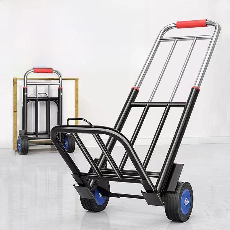 portable-hand-pulled-luggage-cart-vegetable-buying-cart-small-push-cart-home-use-stainless-steel-retractable-handle-shopping