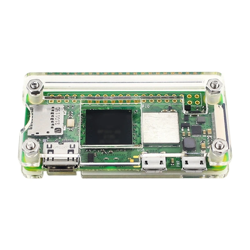 For Raspberry Pi Zero Kit Acrylic Case + Aluminum Heat Sink + 40Pin GPIO Header + Screwdriver for Raspberry Pi Zero W