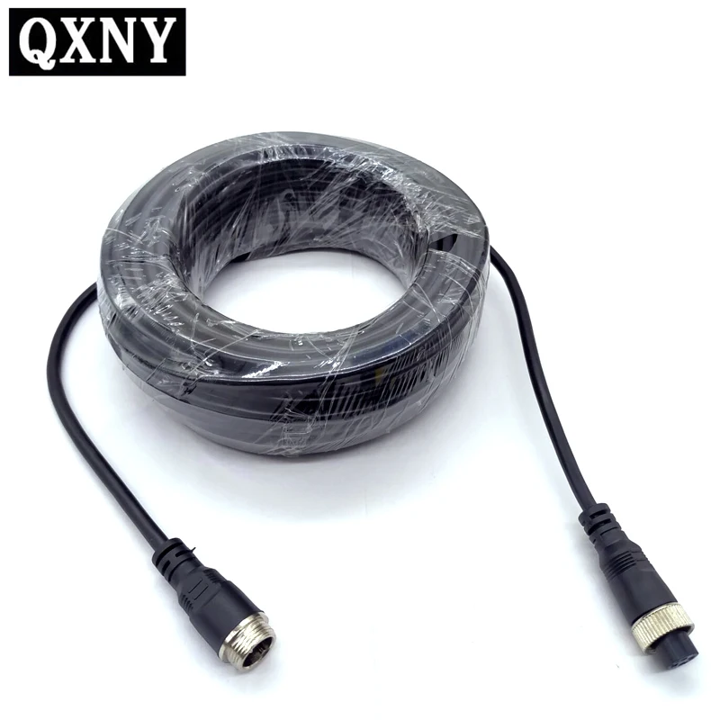 4 PIN Aviation Connector Cable Waterproof Extension Video and Audio Cable for Vehicle CCTV Camera and Car Monitor 5M/15M/20M