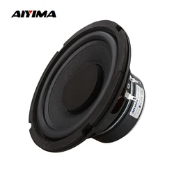 AIYIMA-altavoz de graves para cine en casa, Subwoofer de 1 piezas, 6,5 pulgadas, 4, 8 Ohm, 80W, para estantería, ordenador