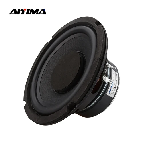 AIYIMA 1 Uds. Subwoofer de 6,5 pulgadas 4 8 Ohm 80W altavoz de graves Supergraves cine en casa para estantería altavoz de ordenador