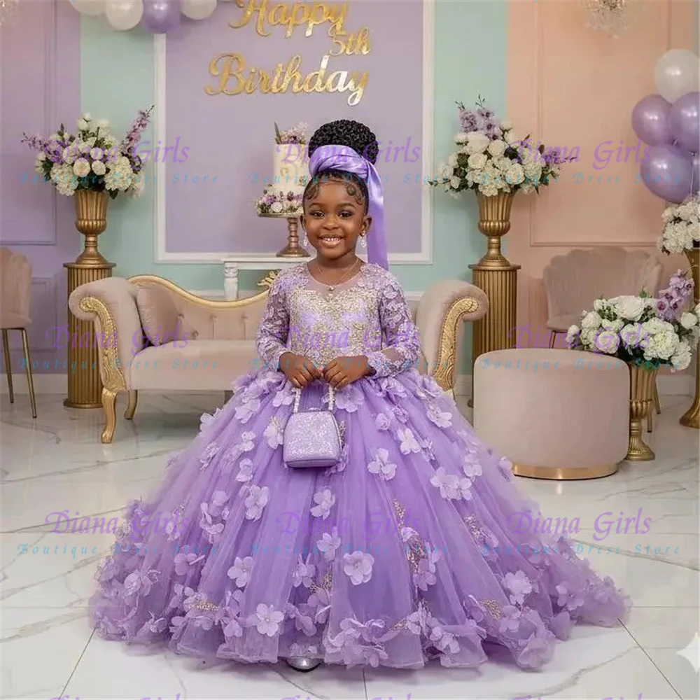 robe-luxueuse-a-fleurs-pour-filles-en-tulle-lavande-de-qualite-moelleuse-avec-des-appliques-de-fleurs-3d-robes-de-bal-pour-fete-d'anniversaire-pour-enfants-robes-de-soiree