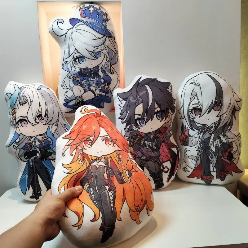 Genshin Impact Plush Doll Lyney Furina Lynette Mavuika Arlecchino Anime Character Cute Soft Stuffed Toy Kids Plushies Gifts