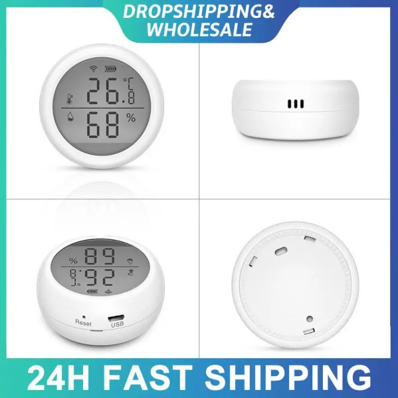 

Temperature And Humidity Sensor Gateway Required Wifi Thermometer Wireless Professional Hygrometer Smart Home Sensitive Tuya