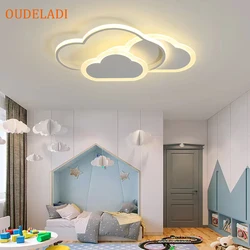 Modern Led Ceiling Lamp Creative White Cloud Bedroom Lighting Cartoon Children's Room Kid Read Study Pink Decoration Light