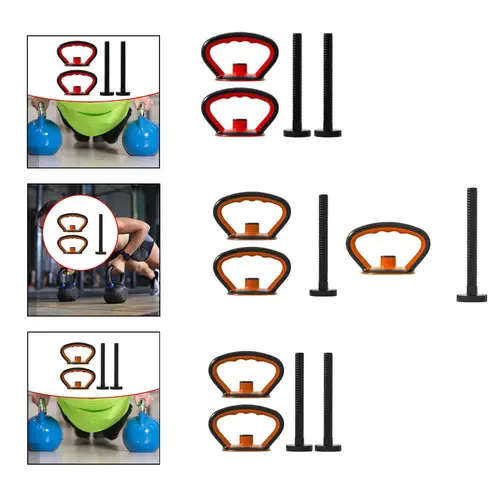 Imagen 2 del producto Mango de Kettlebell con mancuernas, agarre multifunción para entrenamiento de fuerza, agarre de campana para deportes, bolsa de gimnasio de interior, entrenamiento al aire libre