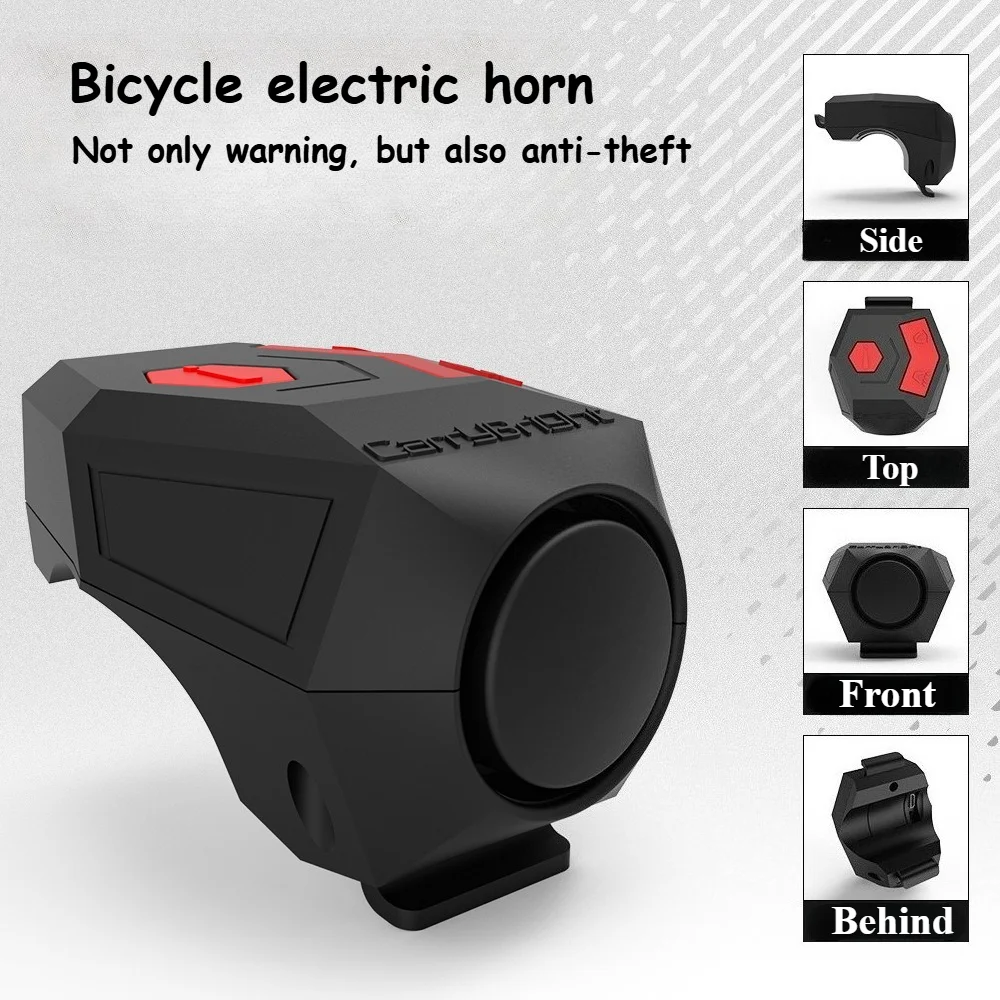 

Bike Electronic Horn Bell Rechargeable Bicycle Anti-theft Bell 120db Loud Horn Waterproof Cycling Scooter Warning Alarm Ring