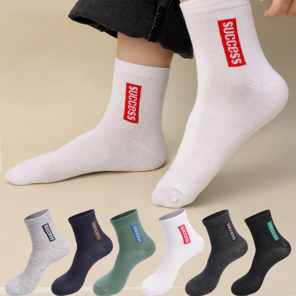 6Pairs Breathable Cotton Soft Sports male Socks Bamboo Fiber Autumn Winter Socks Men Deodorant Business High Quality Ankle Socks