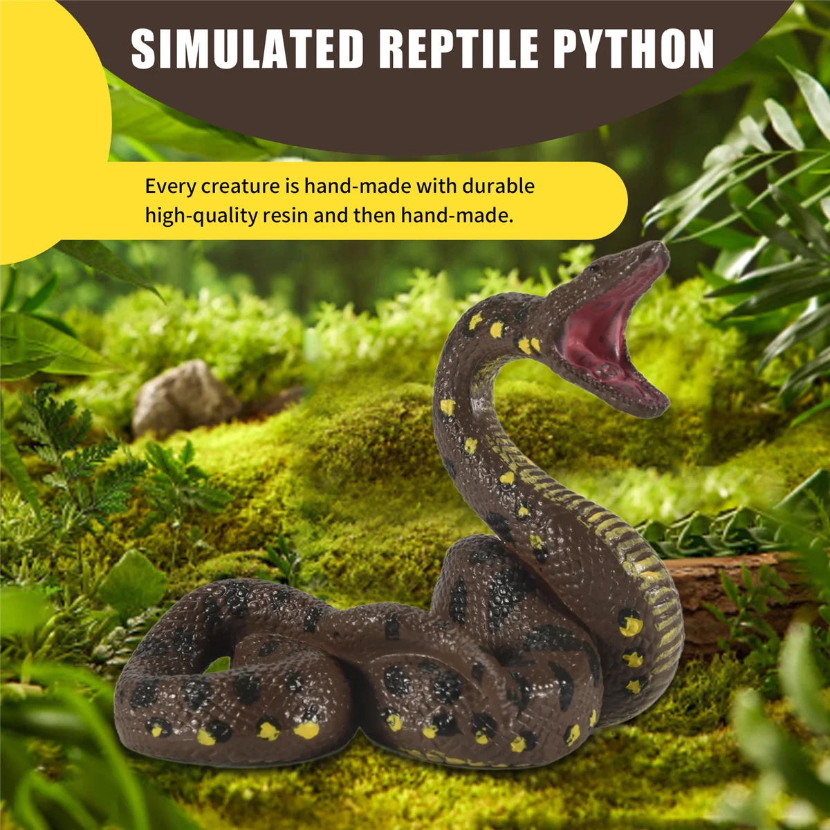 Children'S Toy Snake Model Simulation Reptile Giant Python Big Python Wild Animal Snake Model