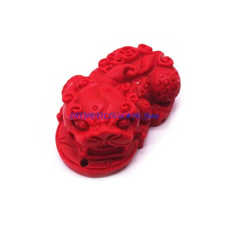 E21F Natural Handmade Pixiu Charm Beads Lucky Amulet Pendant Jewelry Making