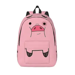 Bonito Pet Pig Waddles Mochila Dos Desenhos Animados, Mochila Estudante Schoolbag, Mochila Adolescentes com Bolso