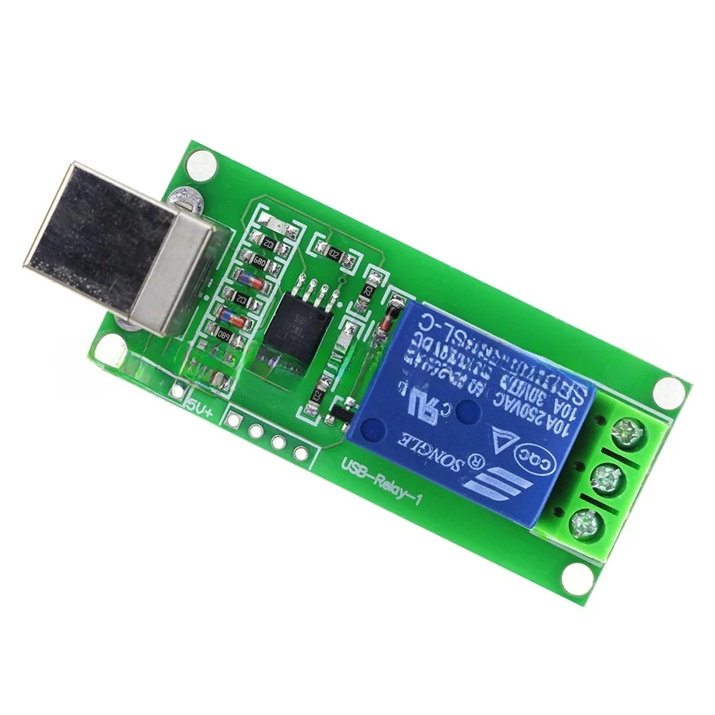 USB Powered Relay Control Module Automation Solutions 5V Relay Control C Development Library DC 30V 10A Control