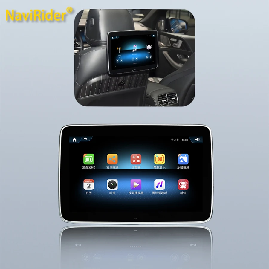 Android Touch Screen Car Headrest Monitor For BMW X5 X6 X7 Rear Seat Entertainment TV HDMI Multimedia Video Player Plug And Play view 4