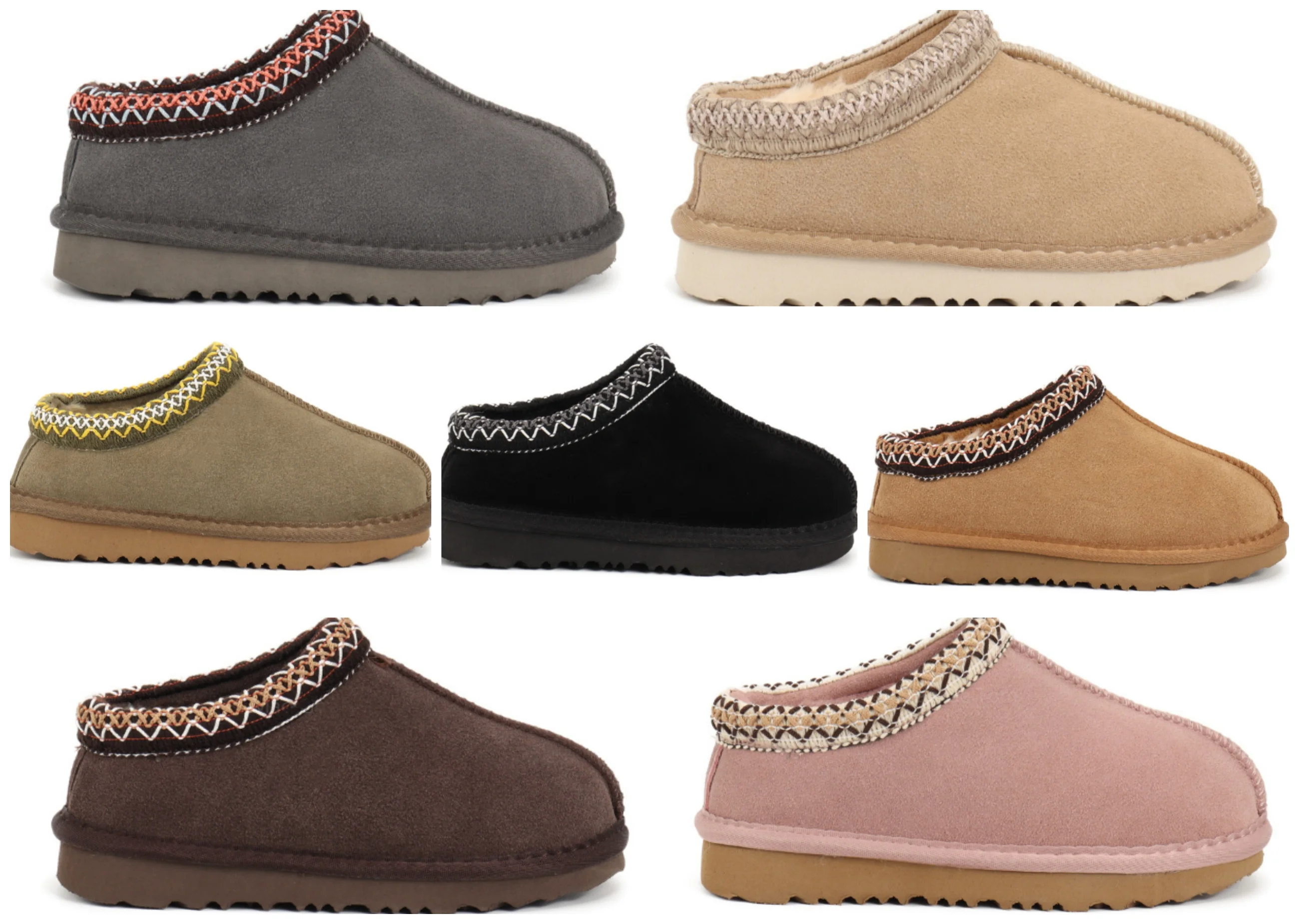 أحذية الثلوج الدافئة الصغيرة ذات اللون الصلب للأطفال في فصل الشتاء