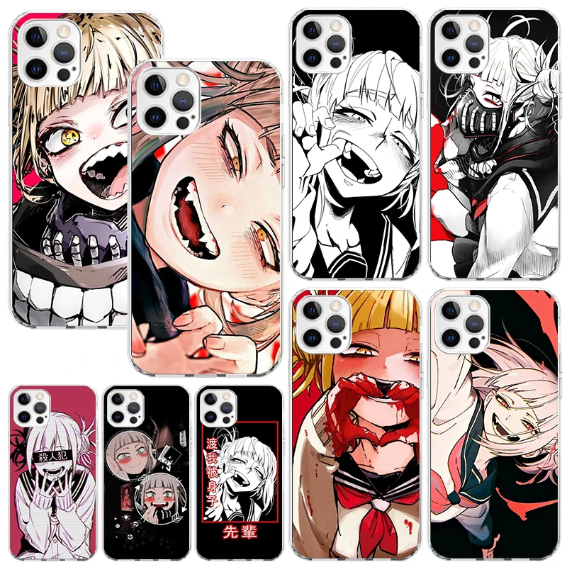 Himiko Toga Waifu Anime MHA Phone Case For Iphone 16 15 14 13 Pro Max 12 Mini 11 X Xr Xs 7 Plus 8 + Se 2020 Art Fundas Back Cove