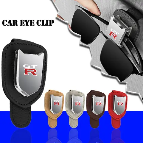 1 pièces Auto pare-soleil lunettes boîte lunettes de soleil pince carte porte-billet support pour Nissan GTR GTS-R R33 R34 GT-R R35 Nismo C210 R30