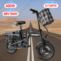 DeePower K306 Folding Electric Bicycle 400W Motor 48V15Ah Lithium Battery Electric Bike Adults City Roads Commuting E-Bike