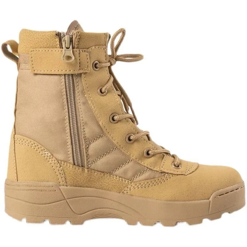 

Детские уличные тактические ботинки для мальчиков, нескользящие износостойкие тренировочные кроссовки, обувь для горного туризма, пустынные ботинки, походные ботинки