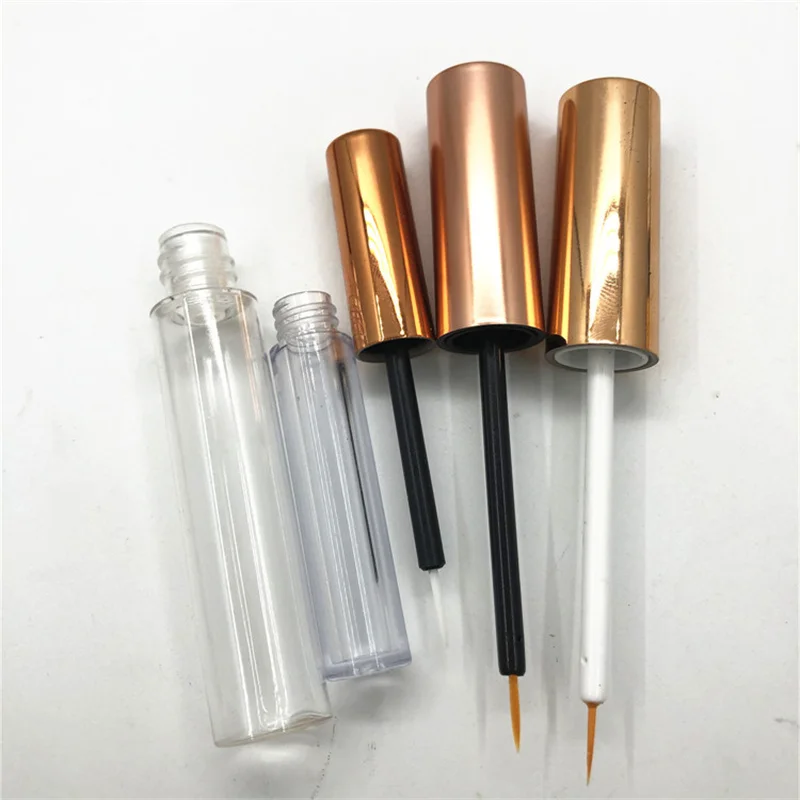 50 Up Druck! Rose Gold Eyeliner Flüssigkeit Leeren Rohr DIY Falsche Wimpern Flüssigkeit Magnet Kleber Flasche 5ml Container