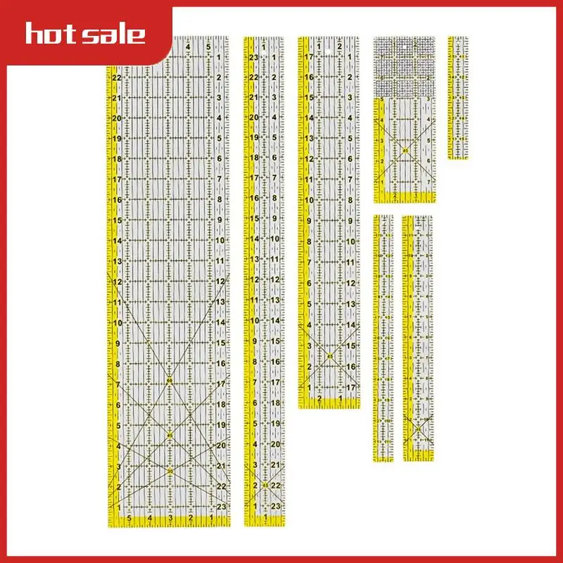 

Quilting Ruler Acrylic Quilters Ruler For Easy Precision Cutting Fabric Paper, For Quilting, Sewing & Crafts Template Durable