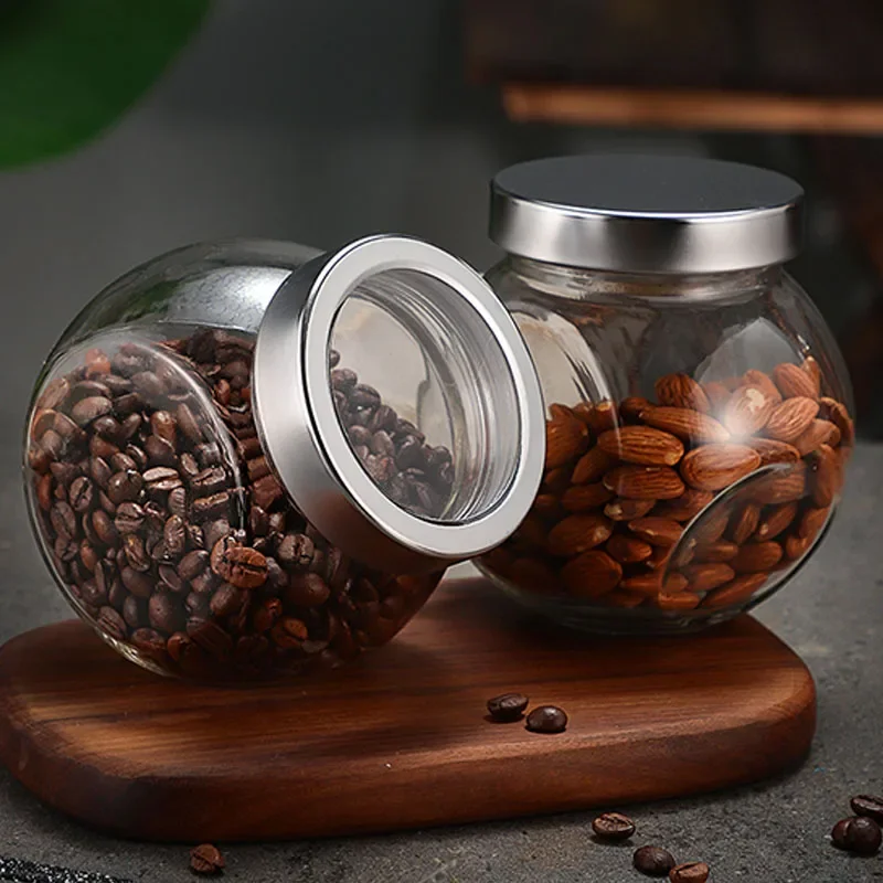 Ginger Food Storage Jar Glass Airtight Container Mini Bottle Storage Jar for Herbs and Spices Storage Kitchen Supplies