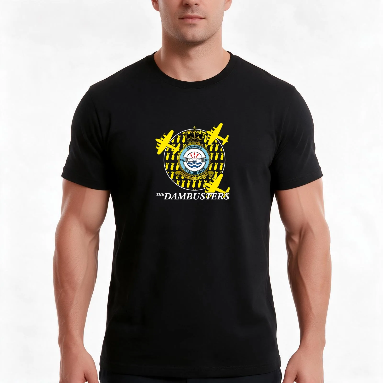 617 Squadron - Inspired by The Dambusters T-Shirt Summer Casual Cotton Tee Oversized Streetwear Tops Vintage Graphic Print