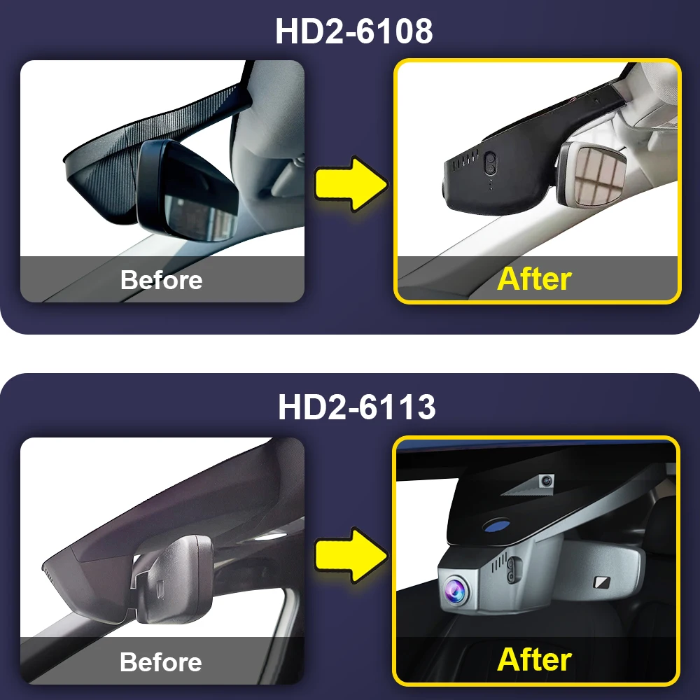 Car Camera for Seat Ateca 2018 - 2025 / Ibiza 2016 - 2025, FITCAMX 4K Original Style Dash Cam, WIFI Connection