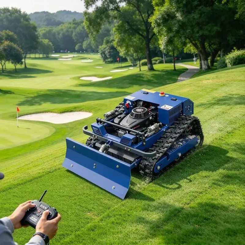 Customized Remote Control Lawn Mower, Thorough Grass Crushing and No Grass Jamming, Overgrown Wasteland Lawn