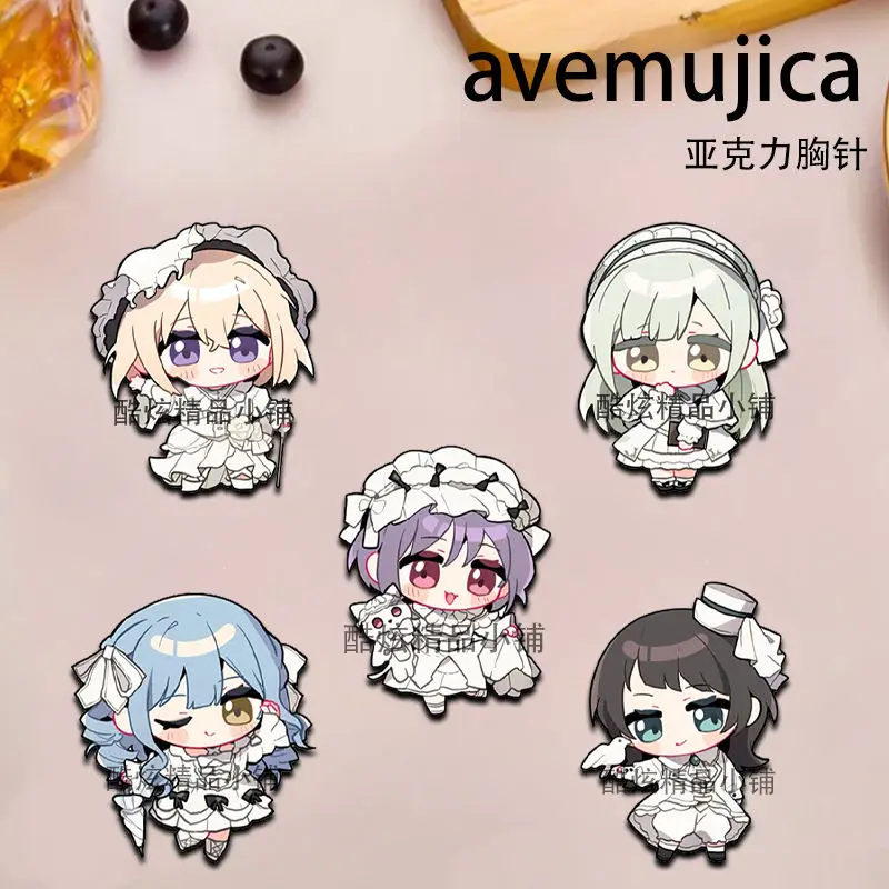 Anime BanG Dream Misumi Uika YahataUmiri Acrylic Badge Brooch Cartoon Pins DIY Decoration Backpack Costumes Clothes Accessories