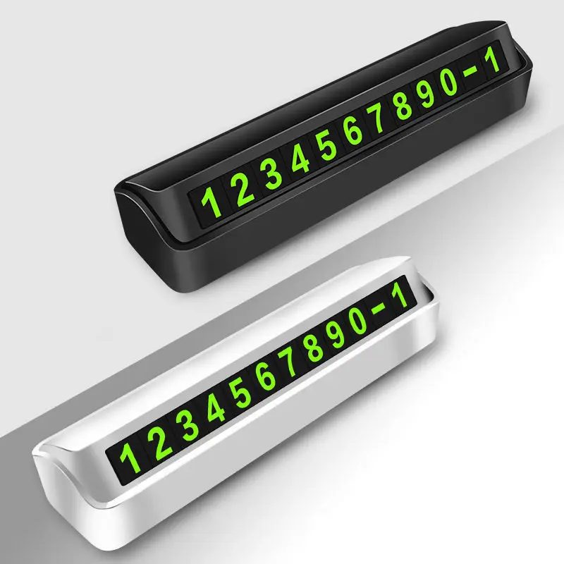 Carta di parcheggio temporanea per Auto luminosa adesivi per parcheggio automatico accessori per Auto numero di telefono targa nascosta per segnale di arresto Car Styling