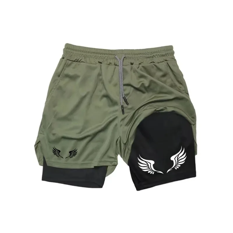 

2026 model - 2-layer black shorts, made of lightweight moisture-wicking fabric, perfect for sports and casual wear