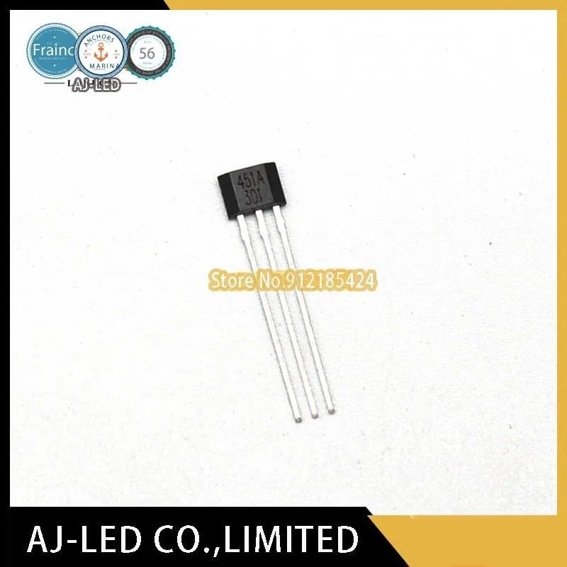 10pcs/lot SS451A Omnipolar Hall element for motion control, proximity alarm, robot control