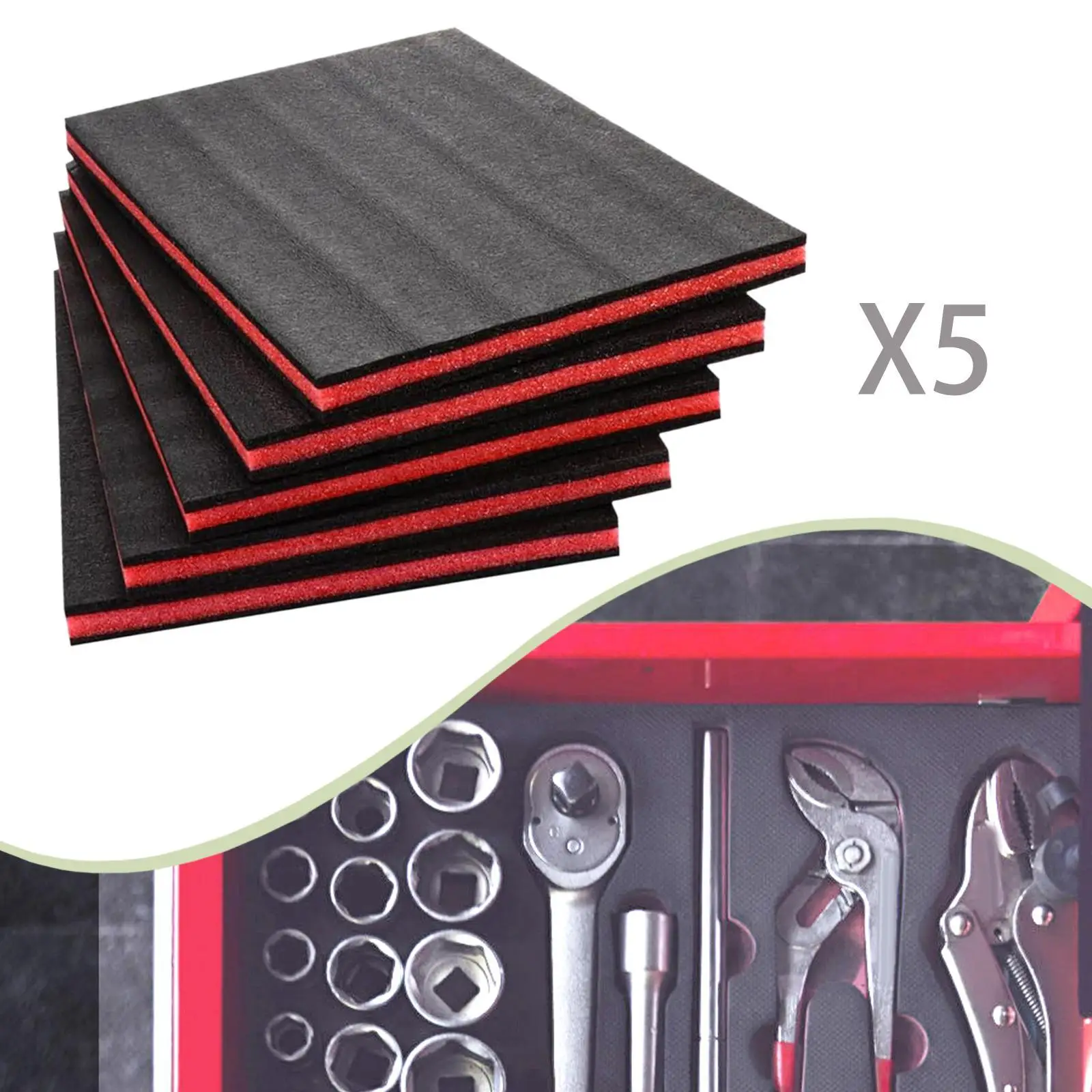 Tool Box Organizer EPE Foam Insert Sheets Protective Liner for Plastic Tool Case and Fragile Item Cushioning