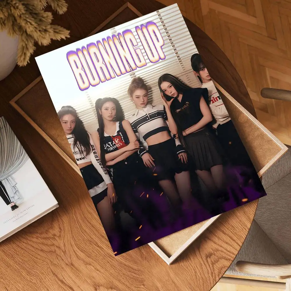 Hot Kpop Girl M-meovv Whitepaper Poster HD Quality Poster Wall Art Painting Study Room Wall Decor