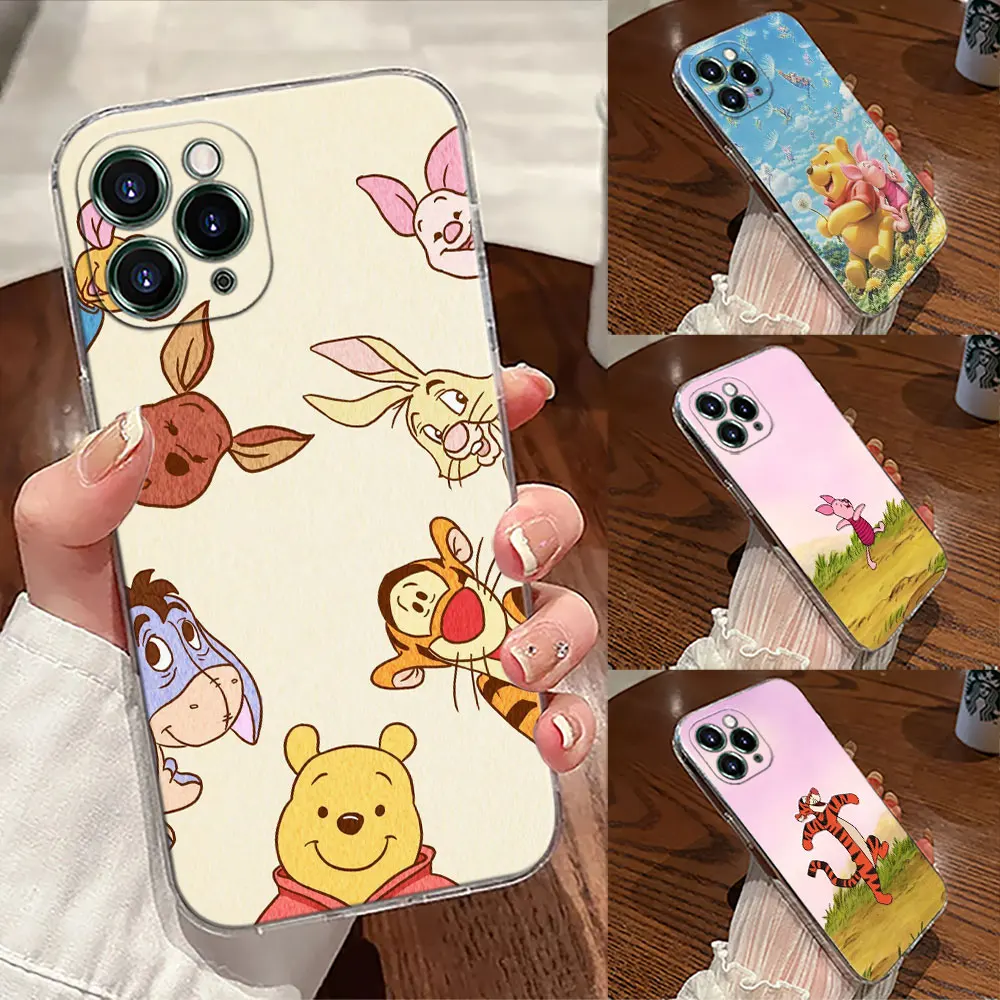 

Winnie The Pooh Piglet Tigger Transparent Phone Case For iPhone 17 Pro Max 17E 11 12 13 14 15 16 Pro Max Plus 17 Air 16E 7 Cover
